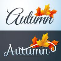 autumn sale template banner Vector background