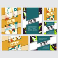 Low Poly Flyer style background diseño plantilla vector