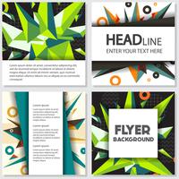 Low Poly Flyer style background Design Template vector