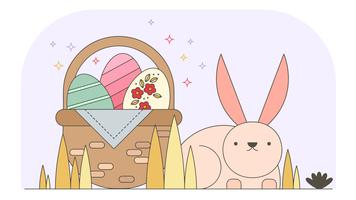 Bunny Easter Wallpaper Vector