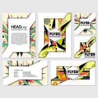 Low Poly Flyer style background diseño plantilla vector