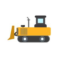 Bulldozer Vector icono