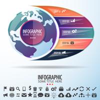 World Map Infographics Design Template vector