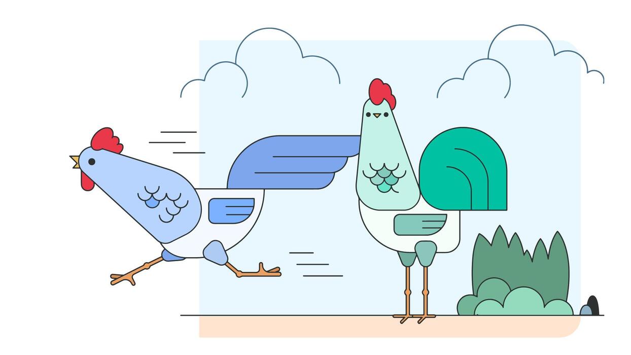 Chicken Running Vector Art, Icons, and Graphics for Free Download
