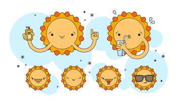 Summer Sun Set Vector