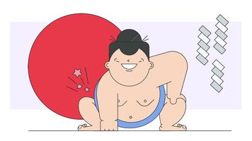 Sumo Wrestler Vector