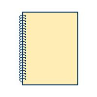 Vector icono de cuaderno de espiral