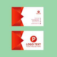 Red Awesome Business card vector