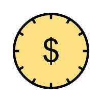El tiempo es dinero Vector icono
