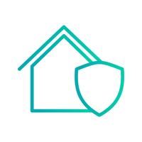 Protected House Vector Icon