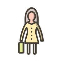 Women With Briefcase Vector Icon