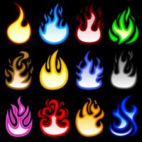 Fire Flame Blaze Burn Icon. vector