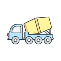 Concrete Mixer Vector Icon