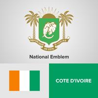 National Emblem, Map and flag  vector