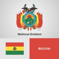 National Emblem, Map and flag  vector