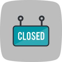 Vector Closed Sign Icon