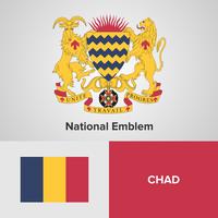 National Emblem, Map and flag  vector