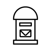 wedding post box black and white clipart