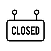 Vector Closed Sign Icon