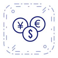 Vector icono de monedas