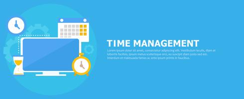 Time management banner vector