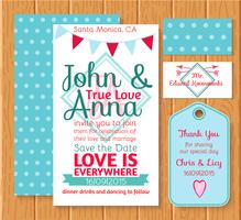 Wedding invitation save the date cards vector