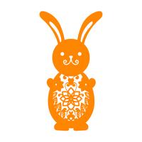 Happy Easter Laser cutting template for greeting cards vector