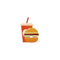 Icono de casa de hamburguesa clásico americano vector