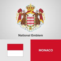 National Emblem, Map and flag  vector