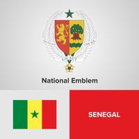 National Emblem, Map and flag  vector