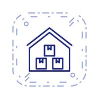 Storage Warehouse Vector Icon