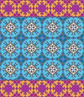 Portuguese azulejo tiles. Blue and white gorgeous seamless patte vector