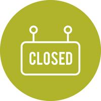 Vector Closed Sign Icon