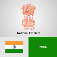 Emblema Nacional, Mapa y Bandera vector