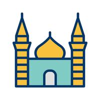 Icono de vector de la mezquita