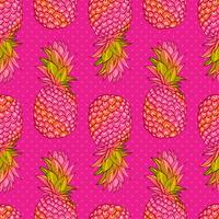 Pineapple creative trendy seamless pattern vector
