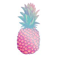 Pineapple creative trendy art poster. vector