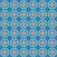 Portuguese azulejo tiles. Blue and white gorgeous seamless patte vector