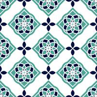 Portuguese azulejo tiles. Blue and white gorgeous seamless patterns.  vector