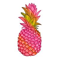 Pineapple creative trendy art poster. vector
