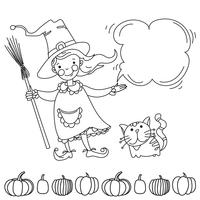 Cute witch. Banner for your design vector