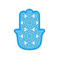 Laser cutting template  Hamsa vector