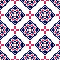 Portuguese azulejo tiles. Blue and white gorgeous seamless patterns.  vector