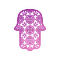 Laser cutting template  Hamsa vector