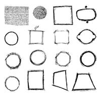 Formas geométricas a mano alzada, eclosión. vector