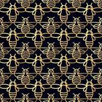 Patrón sin fisuras con oro abeja