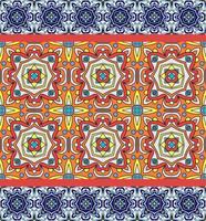 Portuguese azulejo tiles. Blue and white gorgeous seamless patte vector