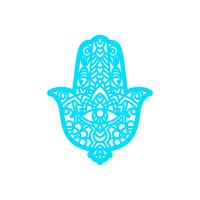 Laser cutting template  Hamsa vector