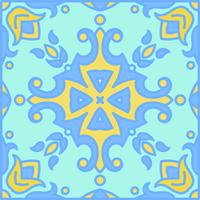 Portuguese azulejo tiles. Blue and white gorgeous seamless patte vector