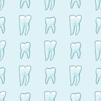 White teeth on blue background.  vector